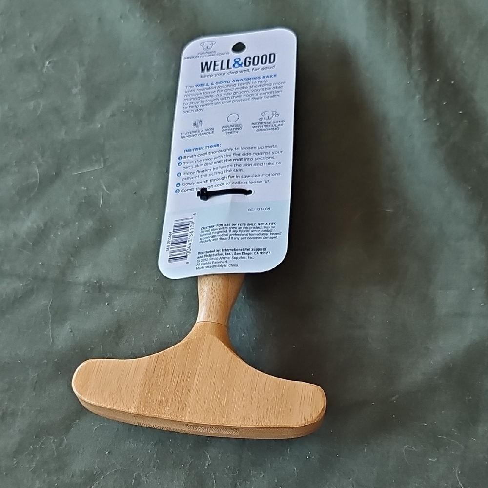 Grooming Rake - Natural Wood - Picture 3 of 4